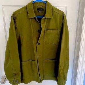 Men’s Zara Denim Chore Coat Olive Small